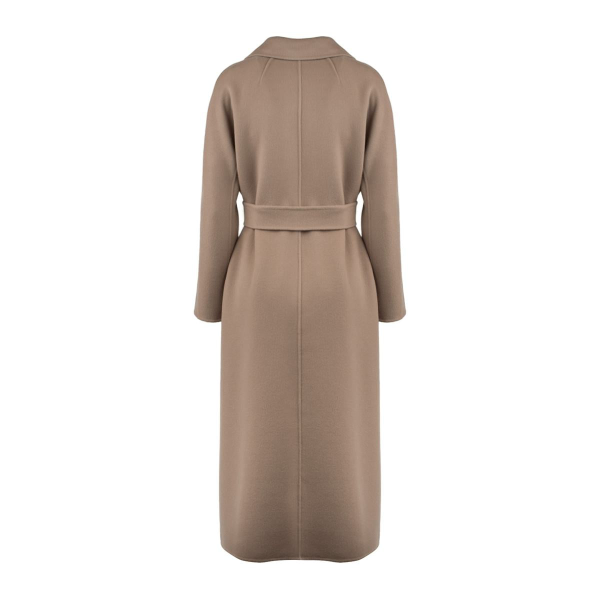 Max Mara Dove Gray Wool Drap Midi Coat
