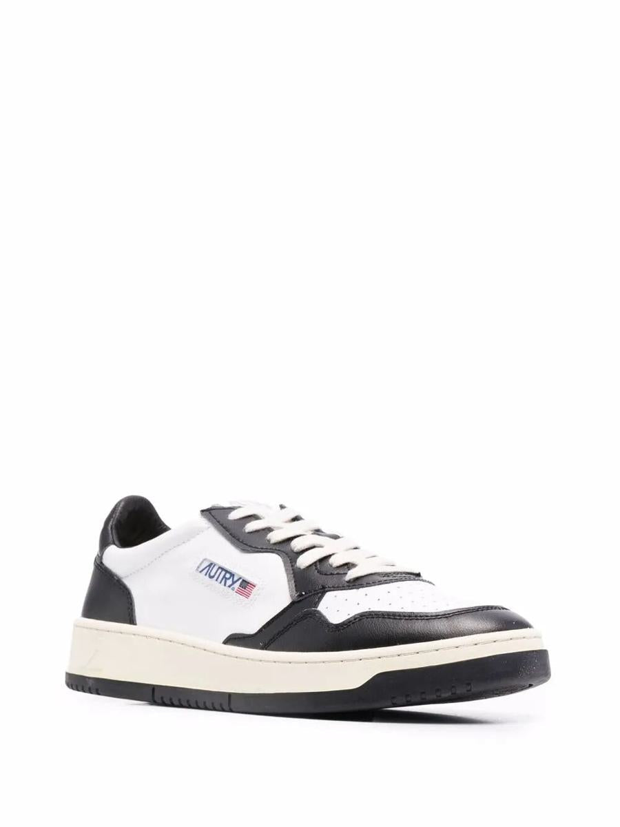 Autry "Medalist Low" Bicolor Leather Sneakers Shoes