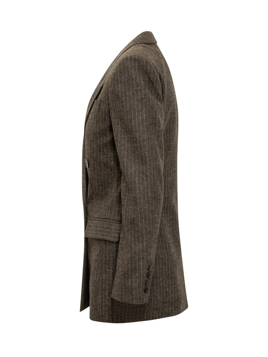 Isabel Marant Isabel Marant Double-Breasted Blazer In Striped Wool
