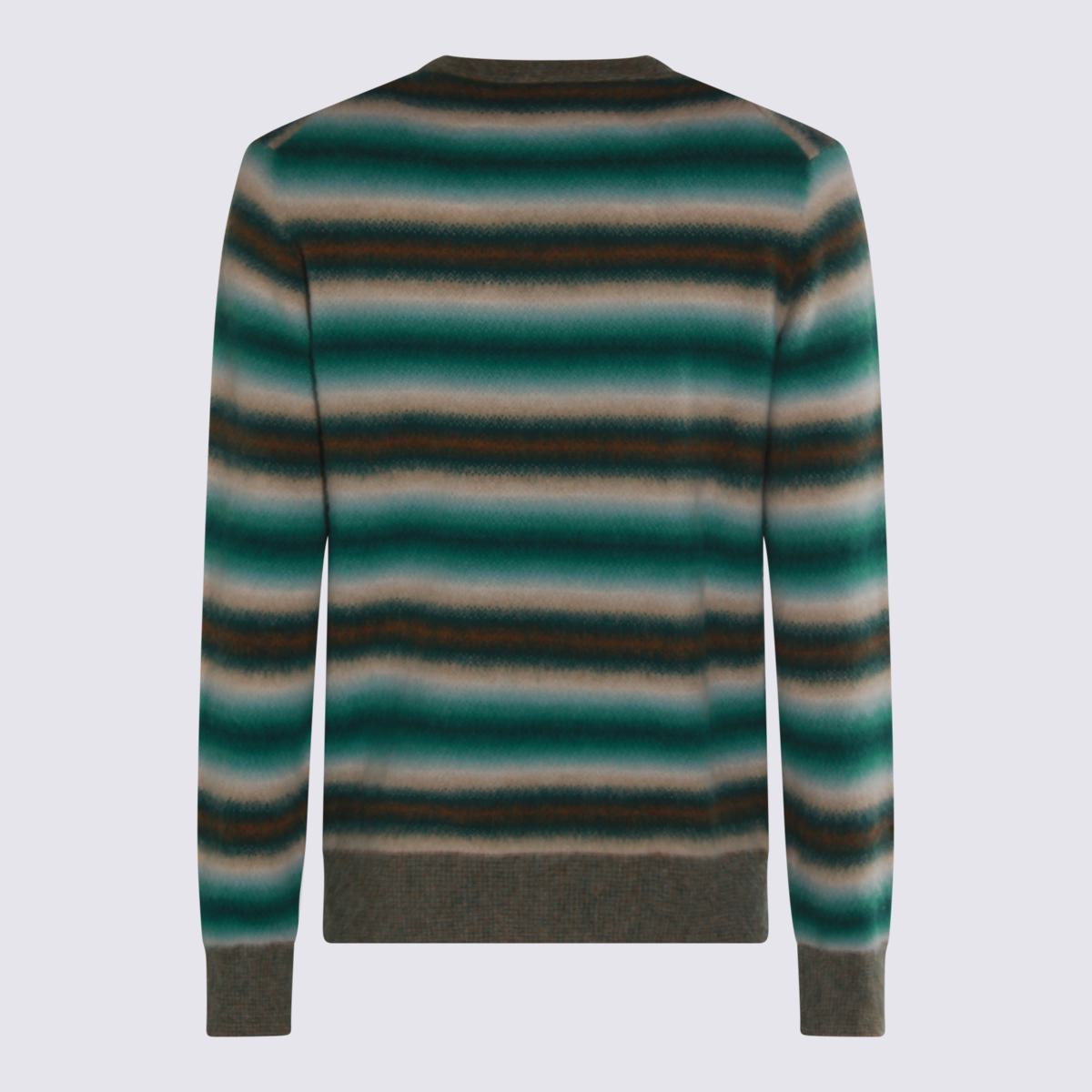 Piacenza 1733 Multicolor Green Wool Knitwear