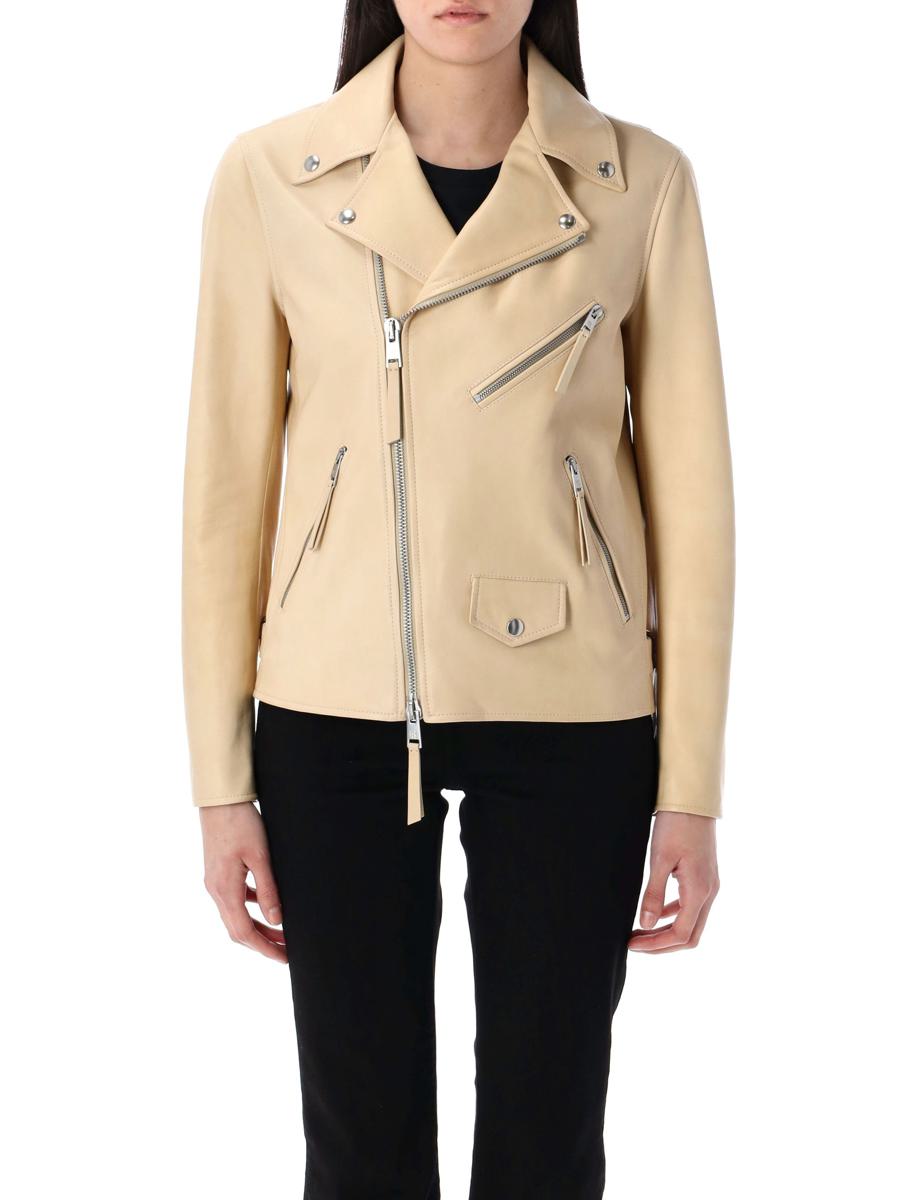 Ralph Lauren Sheepskin Leather Moto Jacket