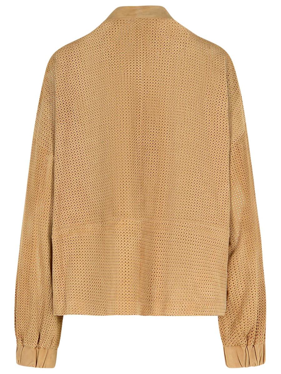 Bully Beige Leather Jacket