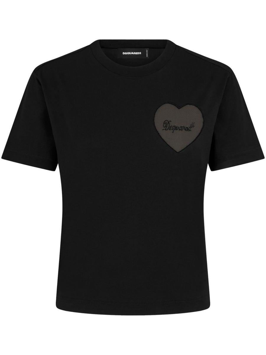 DSQUARED2 Logo-Appliqué Cotton T-Shirt