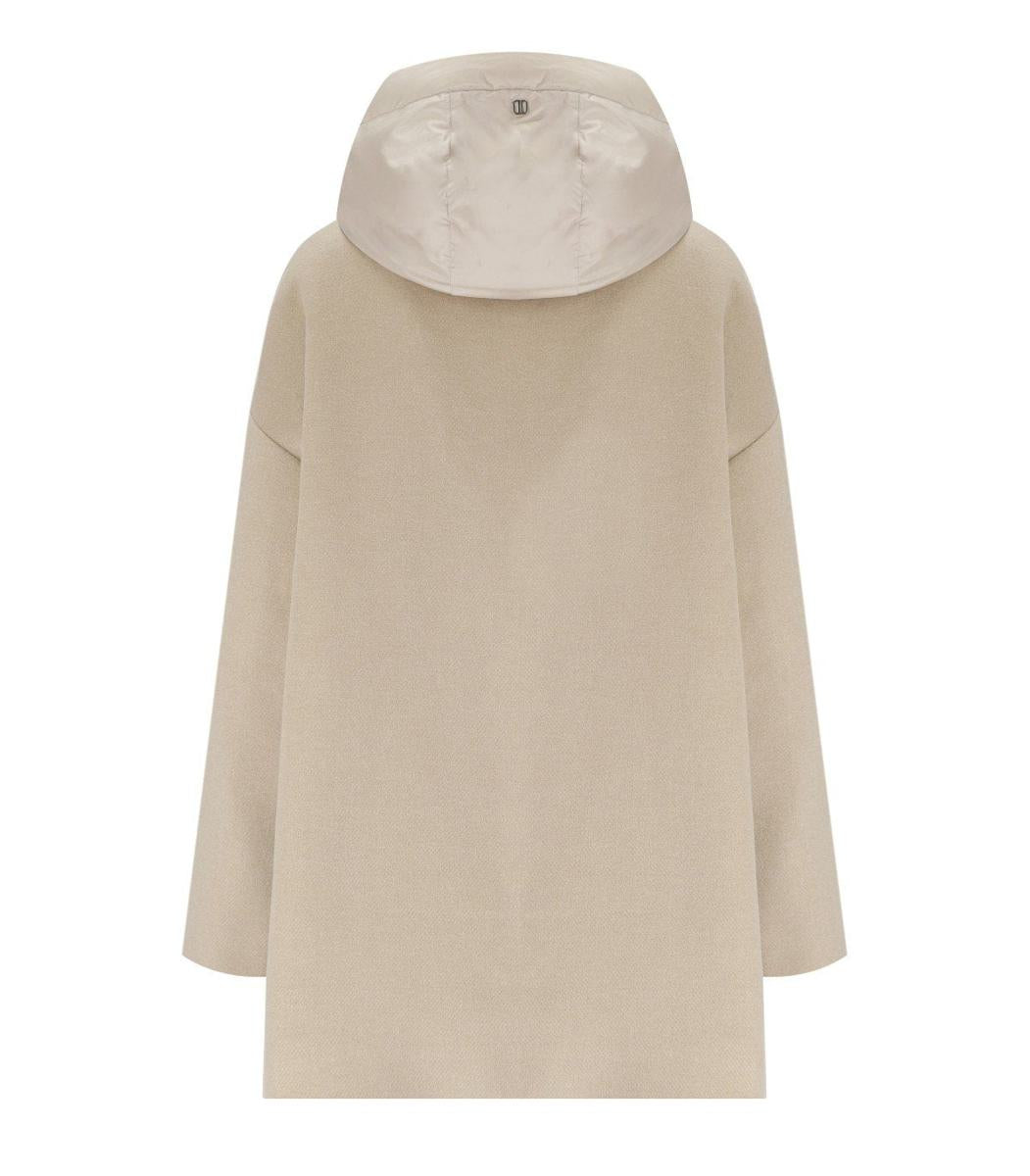 Duno Mayu Beige Hooded Jacket