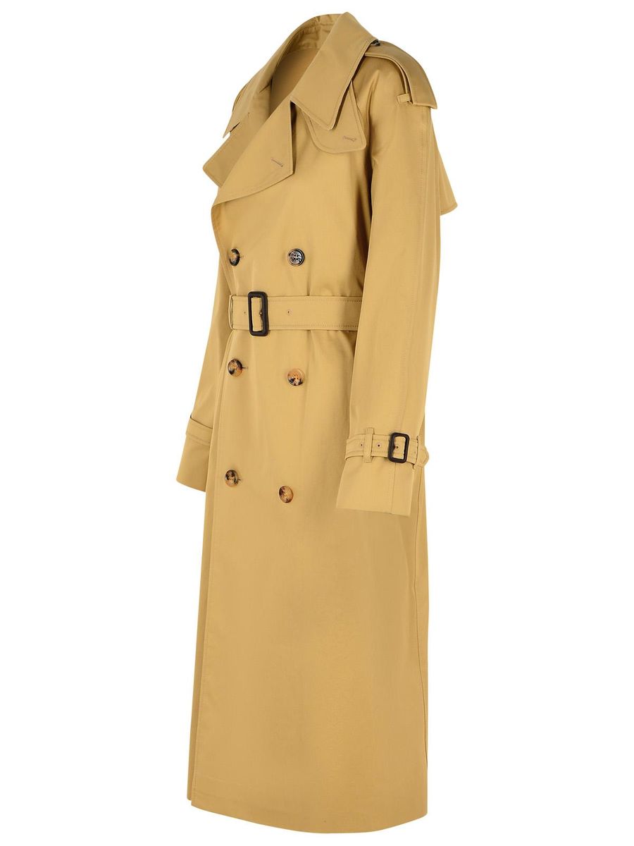 Burberry Beige Cotton Blend Trench Coat