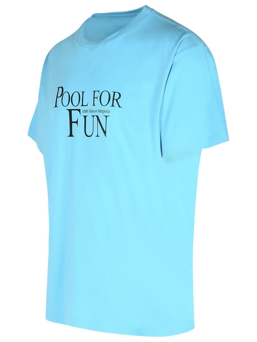 MM6 Maison Margiela Light Blue Cotton T-Shirt