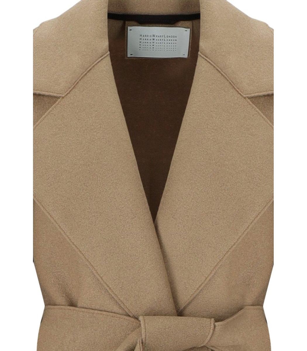 Harris Wharf London Camel Coat With Belt