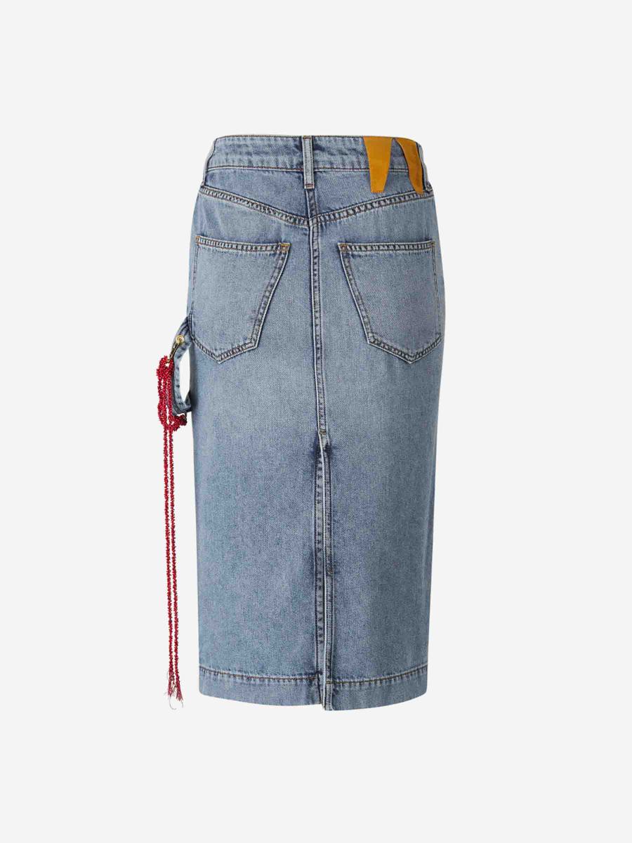 Darkpark Denim Midi Skirt