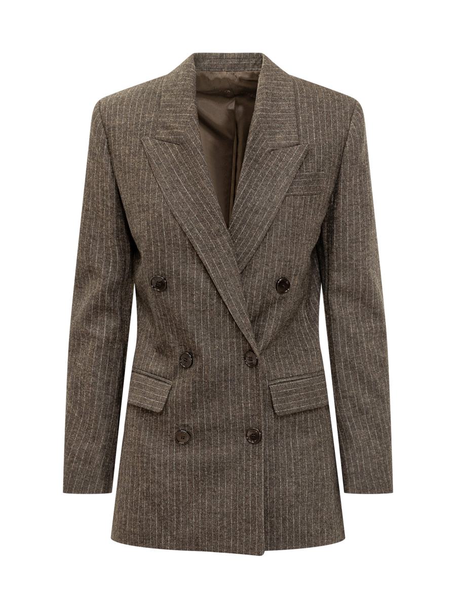 Isabel Marant Isabel Marant Double-Breasted Blazer In Striped Wool