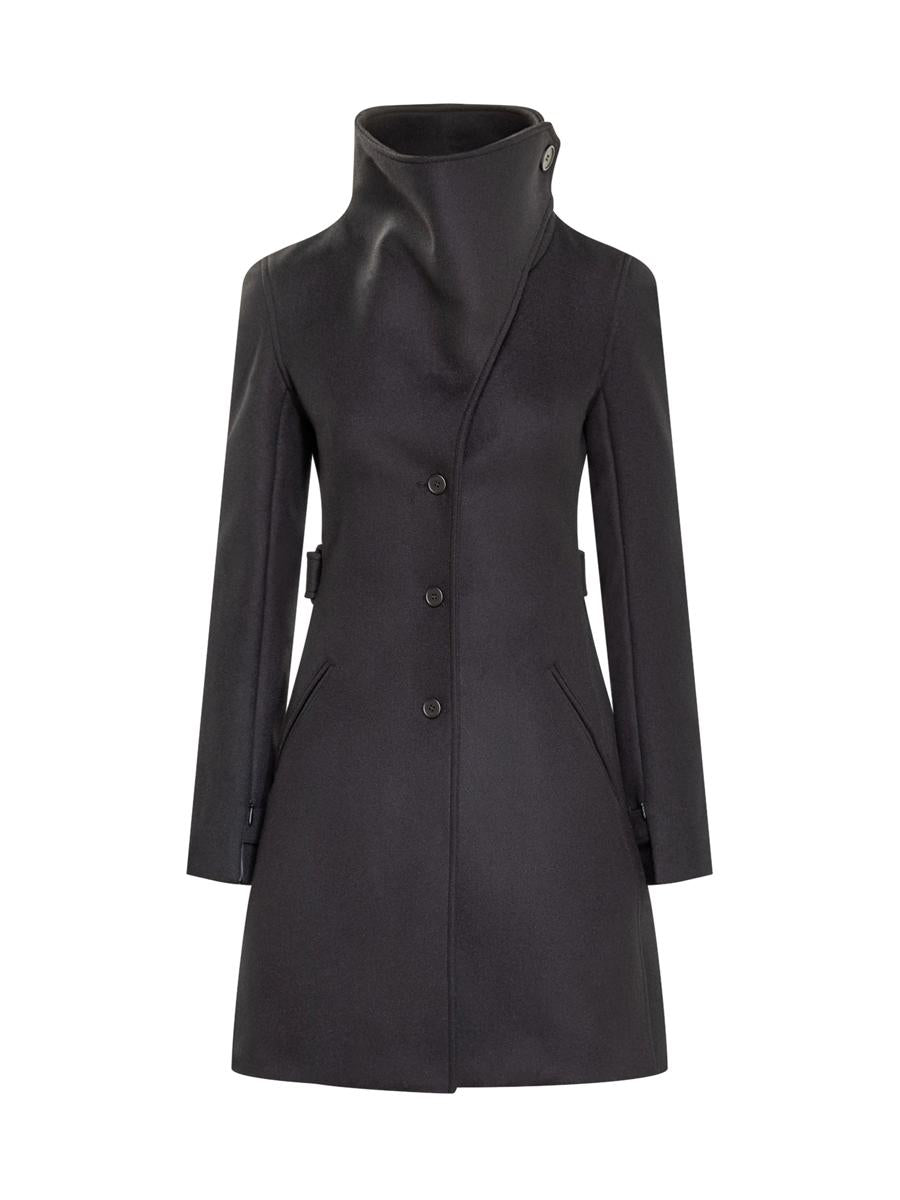 Courrèges Courrèges Wool Coat With Asymmetrical Collar