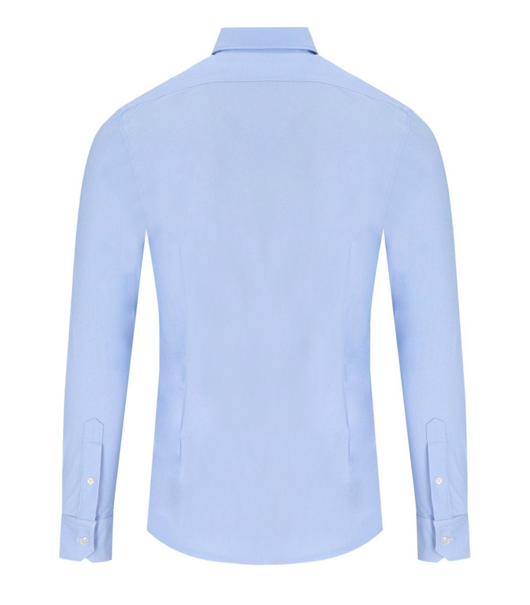 Archivium Light Blue Shirt With Micro-Pattern
