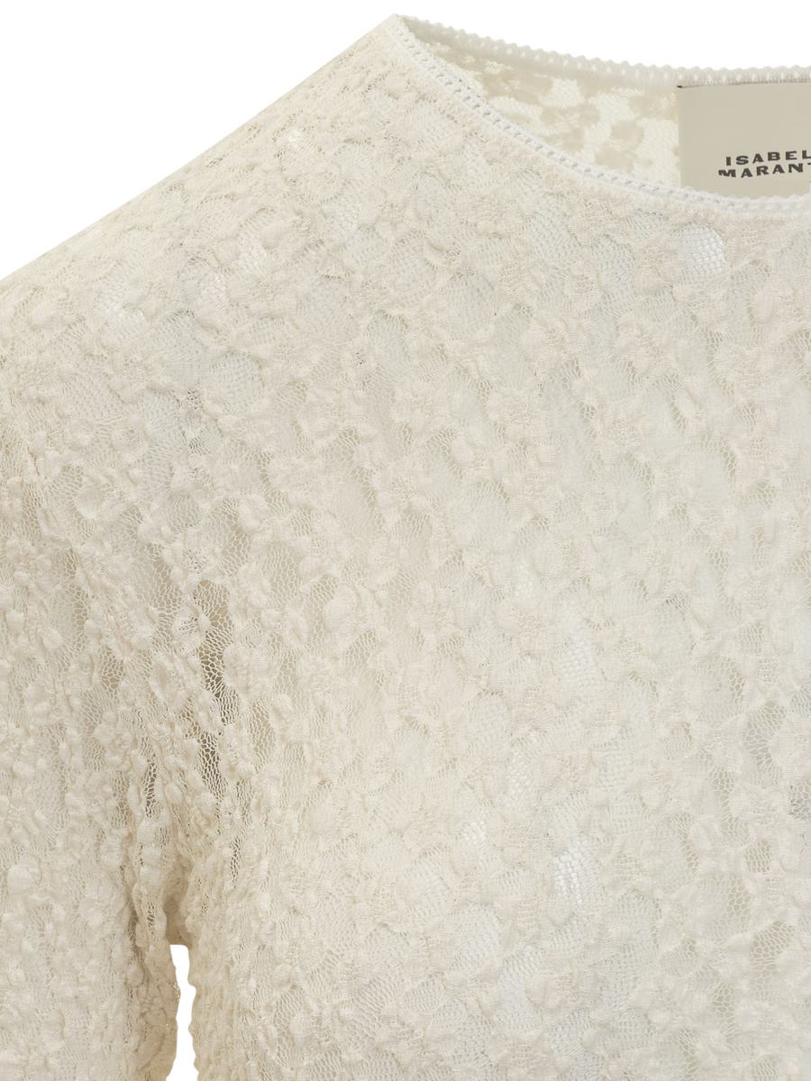 Isabel Marant Isabel Marant Ivory Stretch Lace Top
