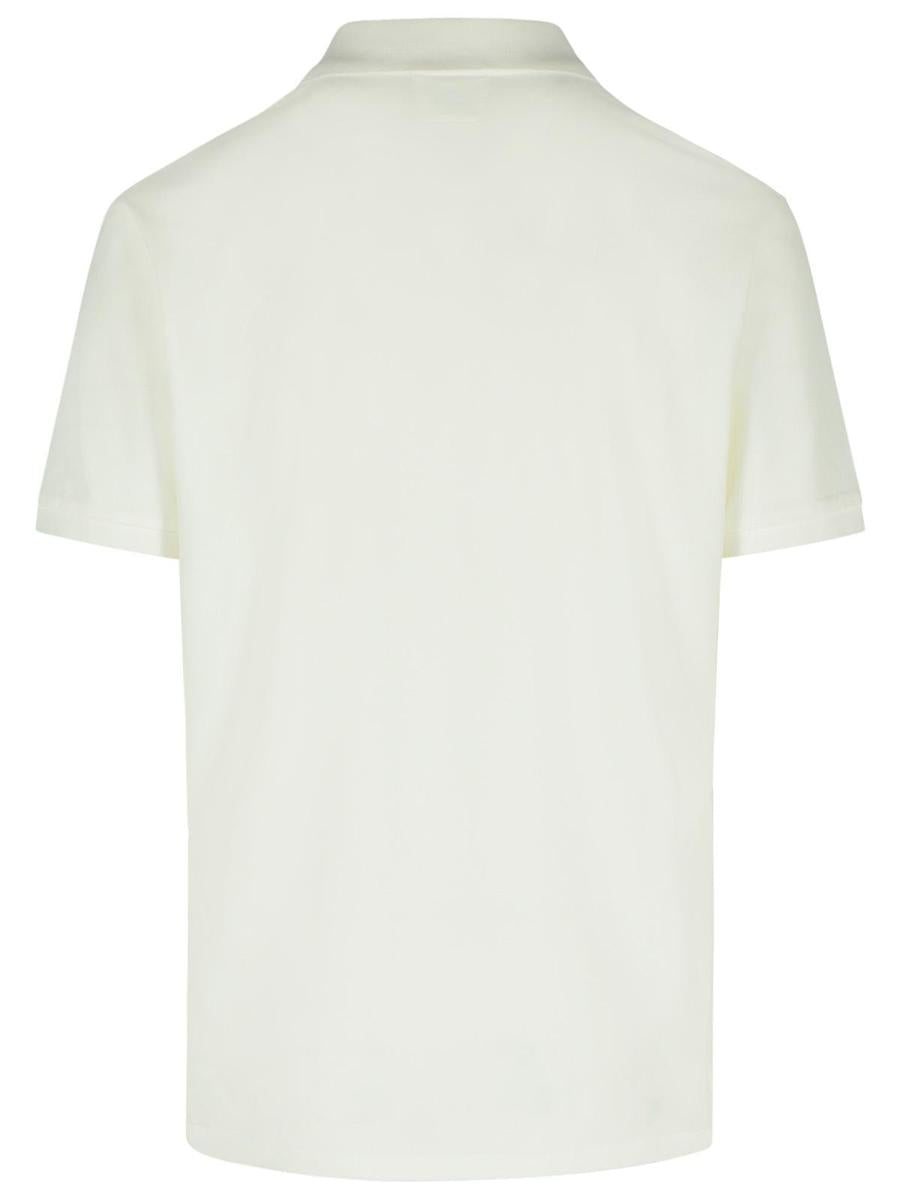 C.P. Company White Cotton Polo Shirt