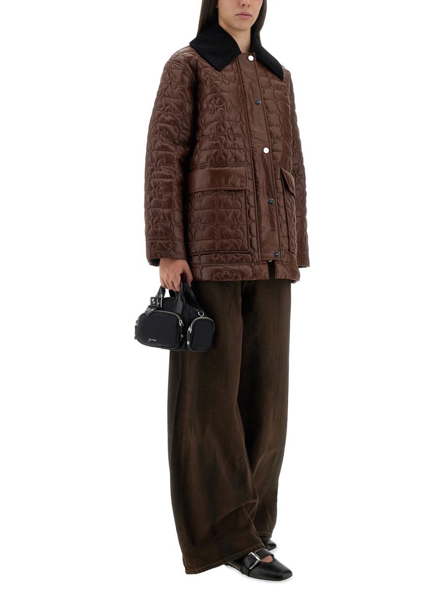 Ganni Quilted Midi Jacket