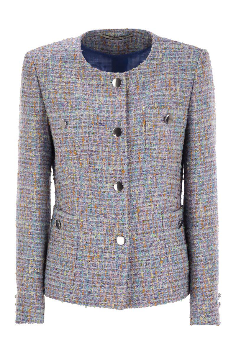 Tagliatore Crew-Neck Jacket With Front Pockets