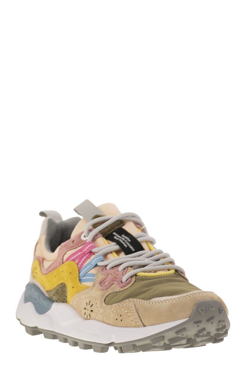 Flower Mountain Yamano 3 - Sneakers In Suede And Technical Fabric