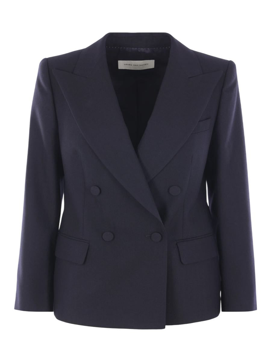 Dries Van Noten Beaura Double-Breasted Wool Jacket