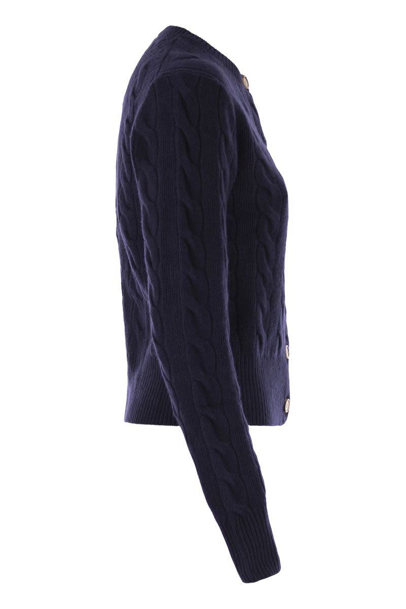 Polo Ralph Lauren Wool And Cashmere Cable Knit Cardigan