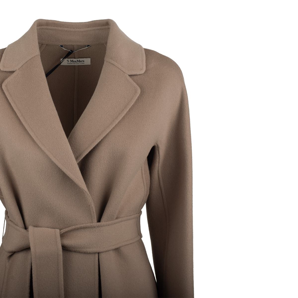 Max Mara Dove Gray Wool Drap Midi Coat