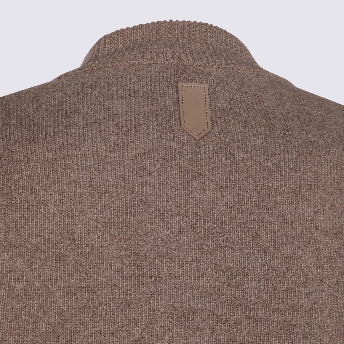 Canali Brown Wool Knitwear