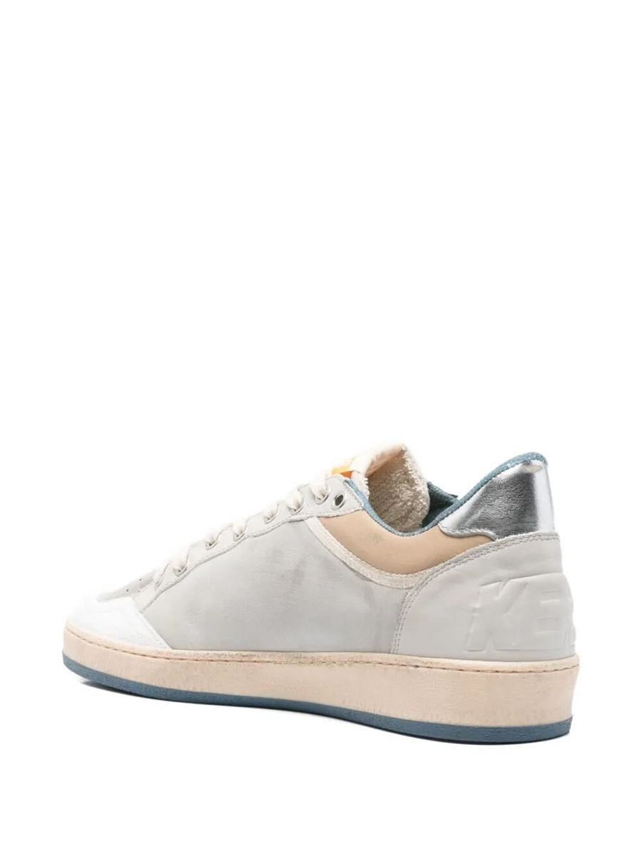 Golden Goose "Ballstar" Nubuck And Nylon Upper Crack Leather Toe Nylon Tongue Nubuck Star Laminated Heel Leather Spur Sneakers Shoes