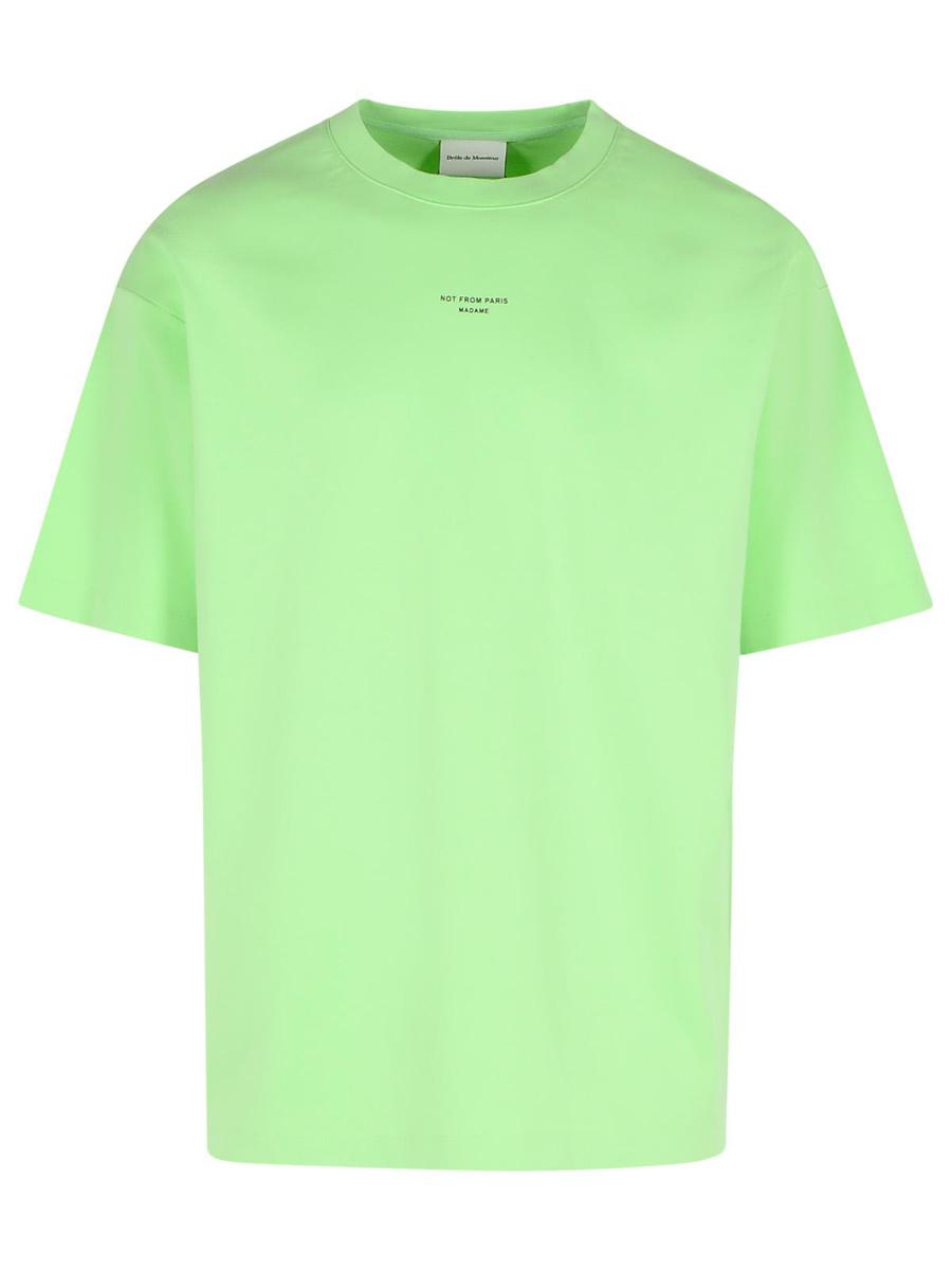 Drôle De Monsieur 'Classique' Green Cotton T-Shirt