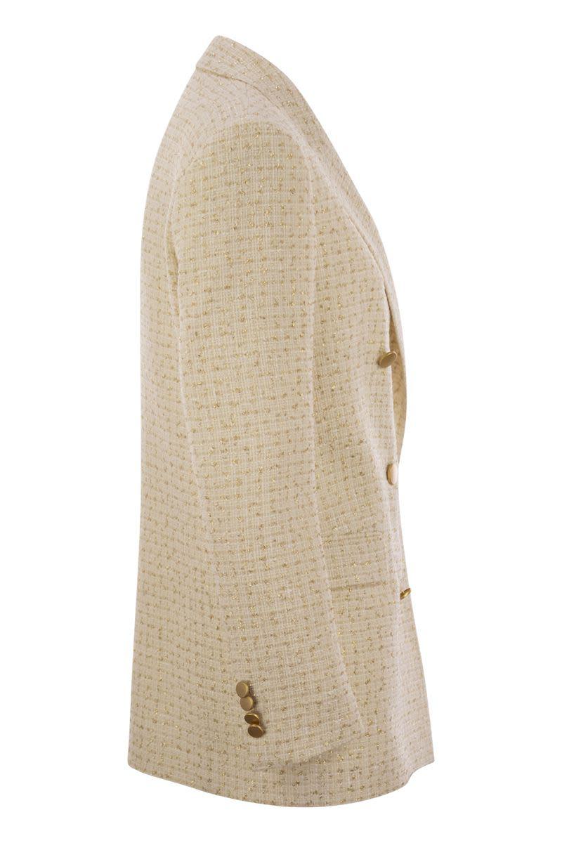 Tagliatore Double-Breasted Cotton-Blend Blazer
