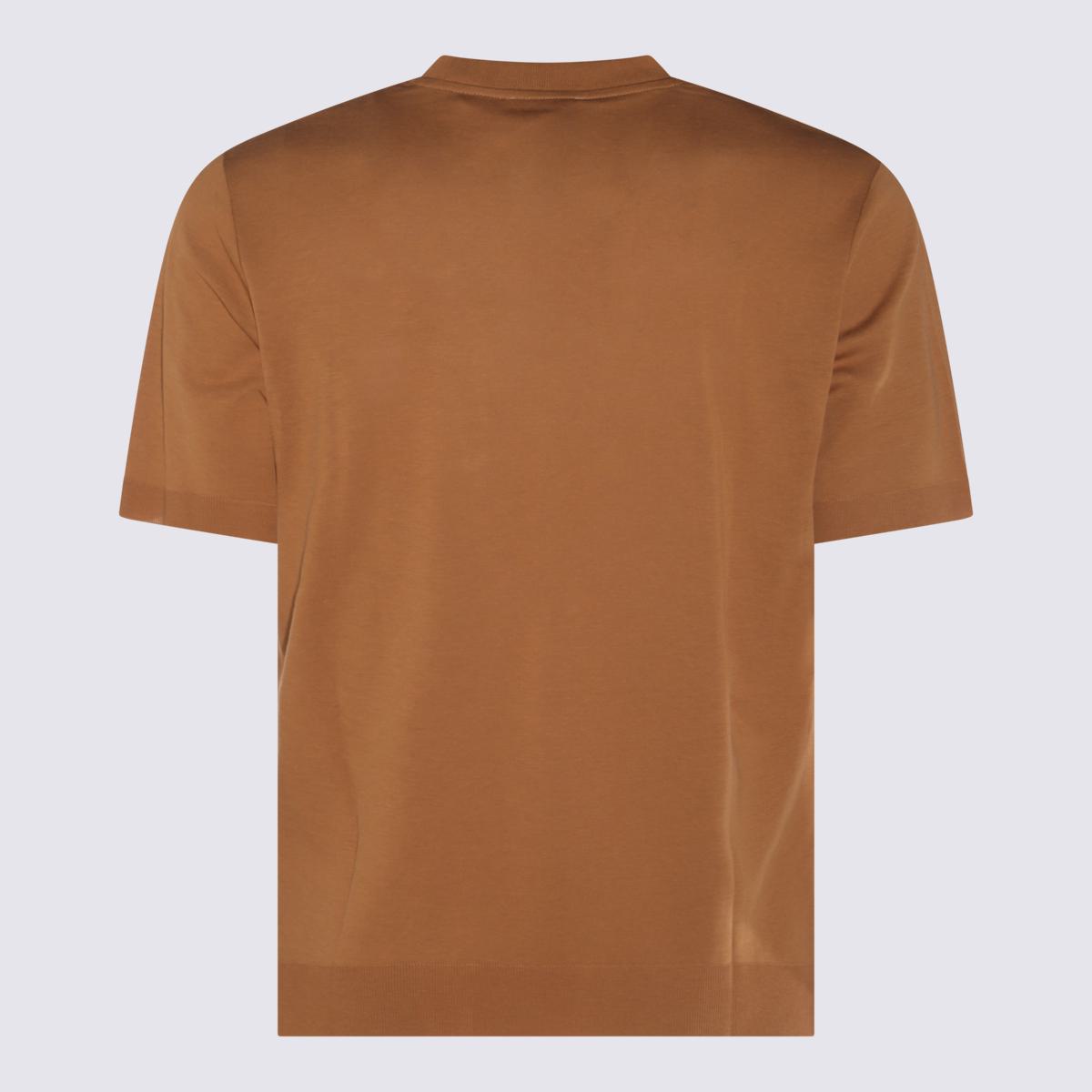 Altea Camel Cotton T-Shirt