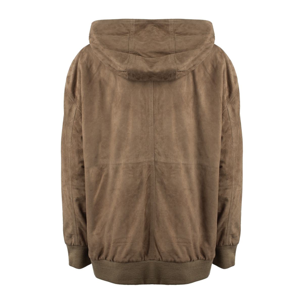 Max Mara Suede Hooded Jacket
