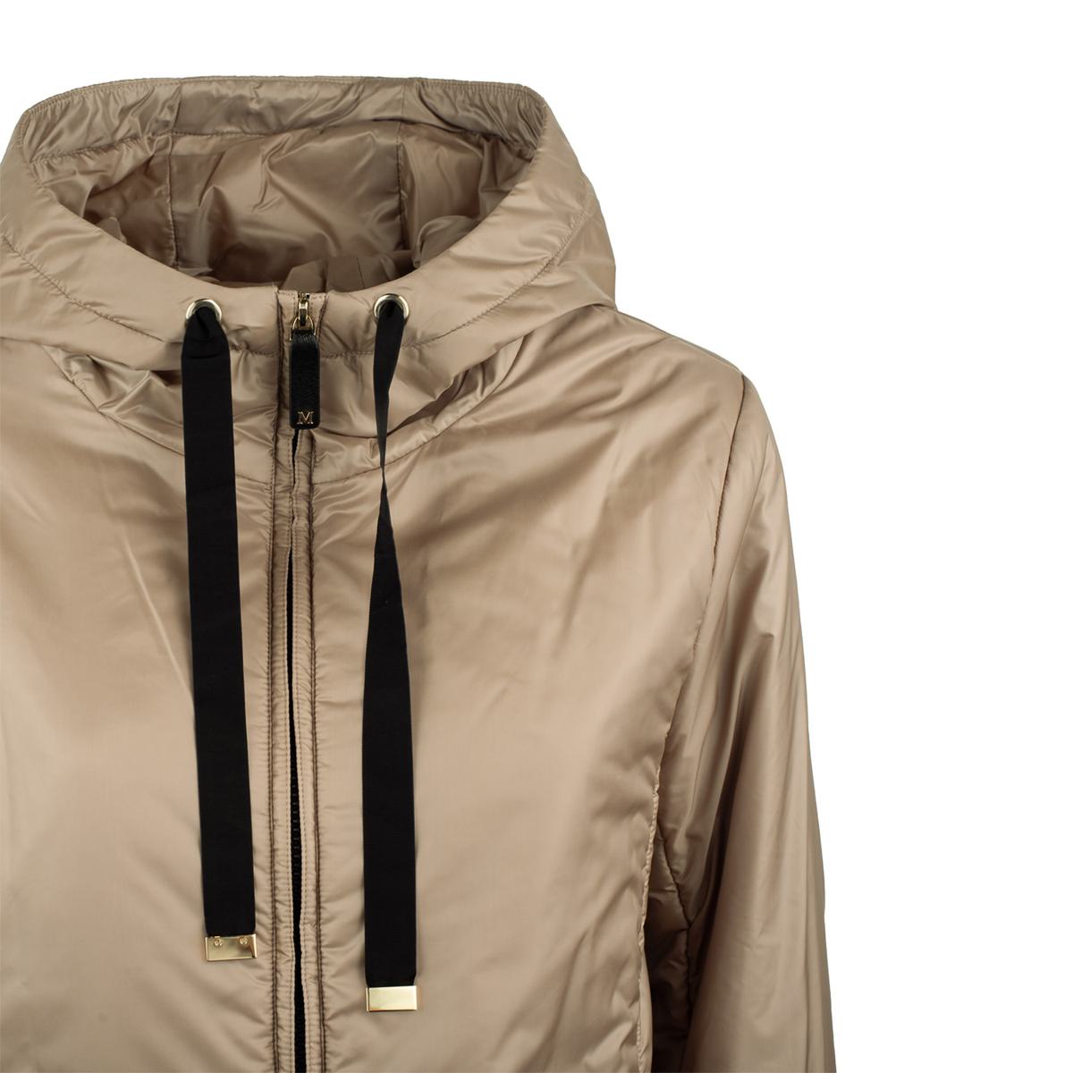 Max Mara Padded Jacket With Hood Made Of Drip-Proof Canvas