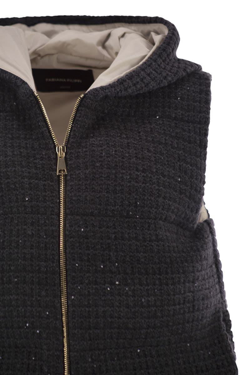 Fabiana Filippi Knitted Vest With Hood