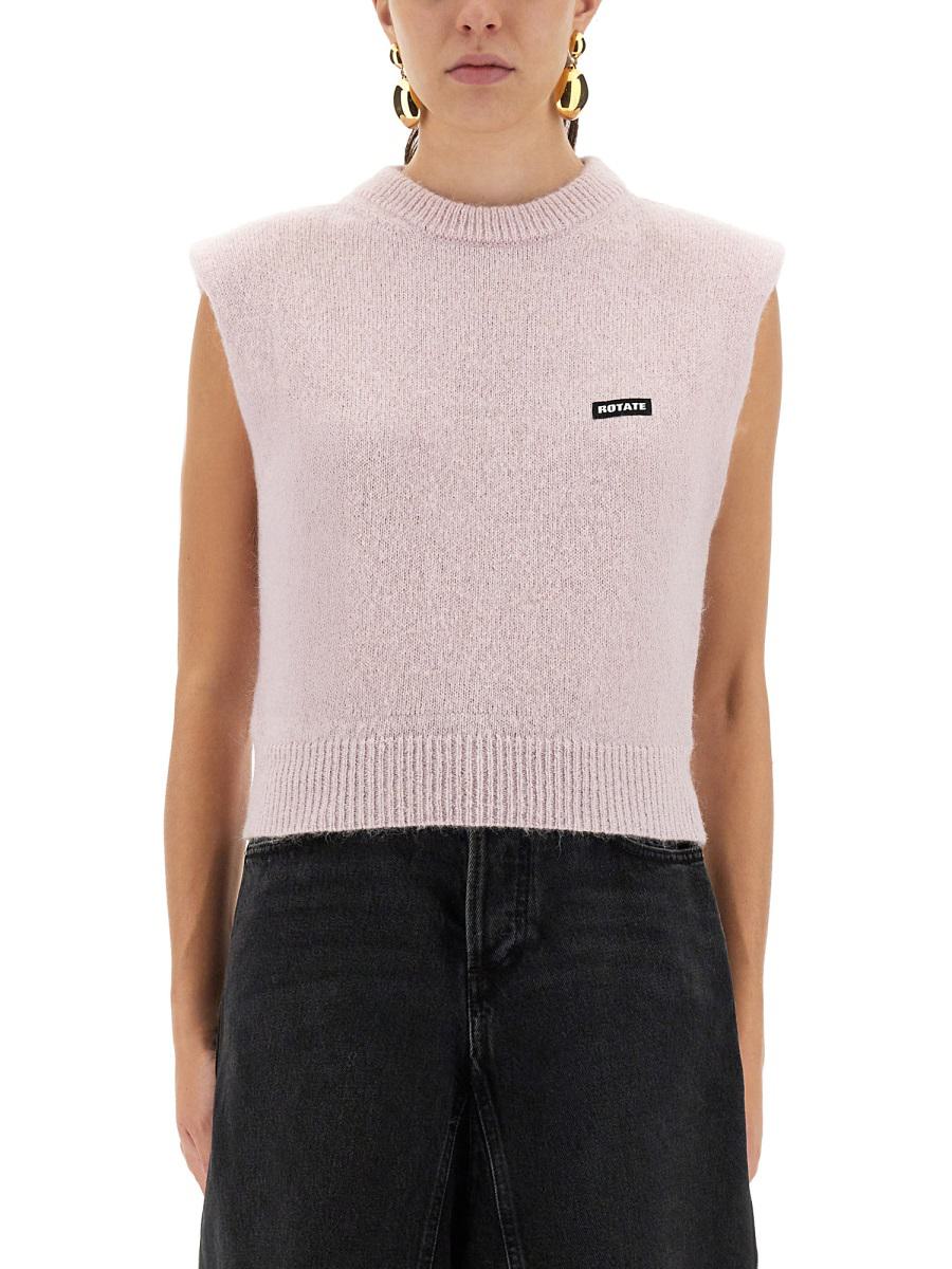 Rotate Birger Christensen Short Vest Shirt With Logo