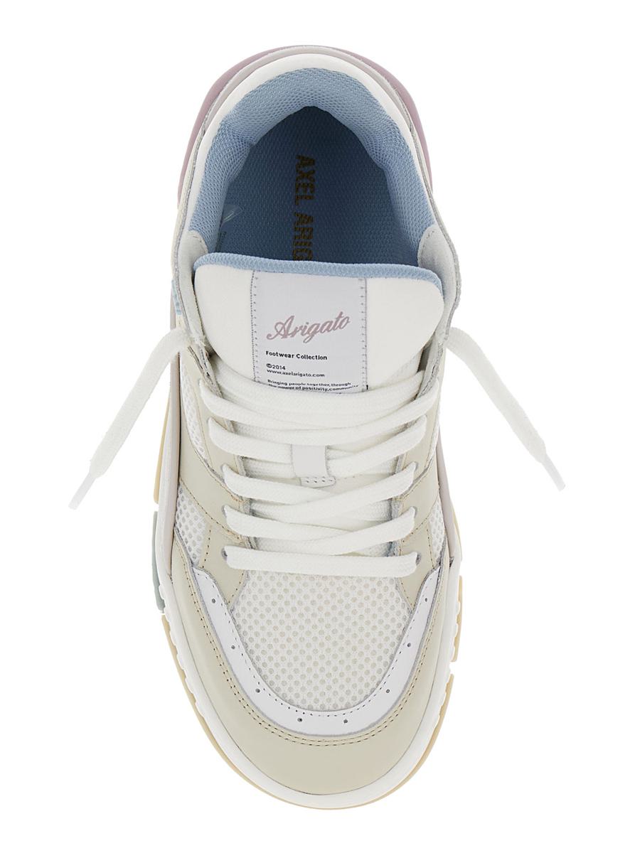 'Area Lo' White And Multicolor Sneakers With Logo Detail In Leather Blend Woman