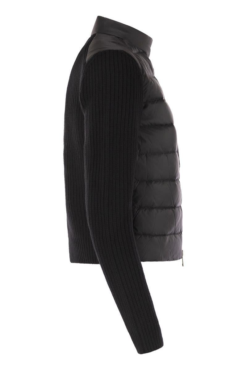 Moncler Padded Wool Cardigan With Zip