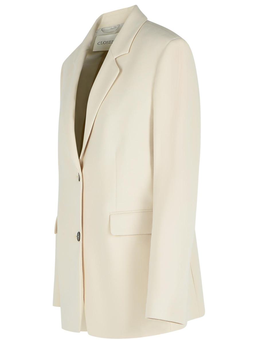 Closed 'Lola' Blazer In Beige Viscose Blend