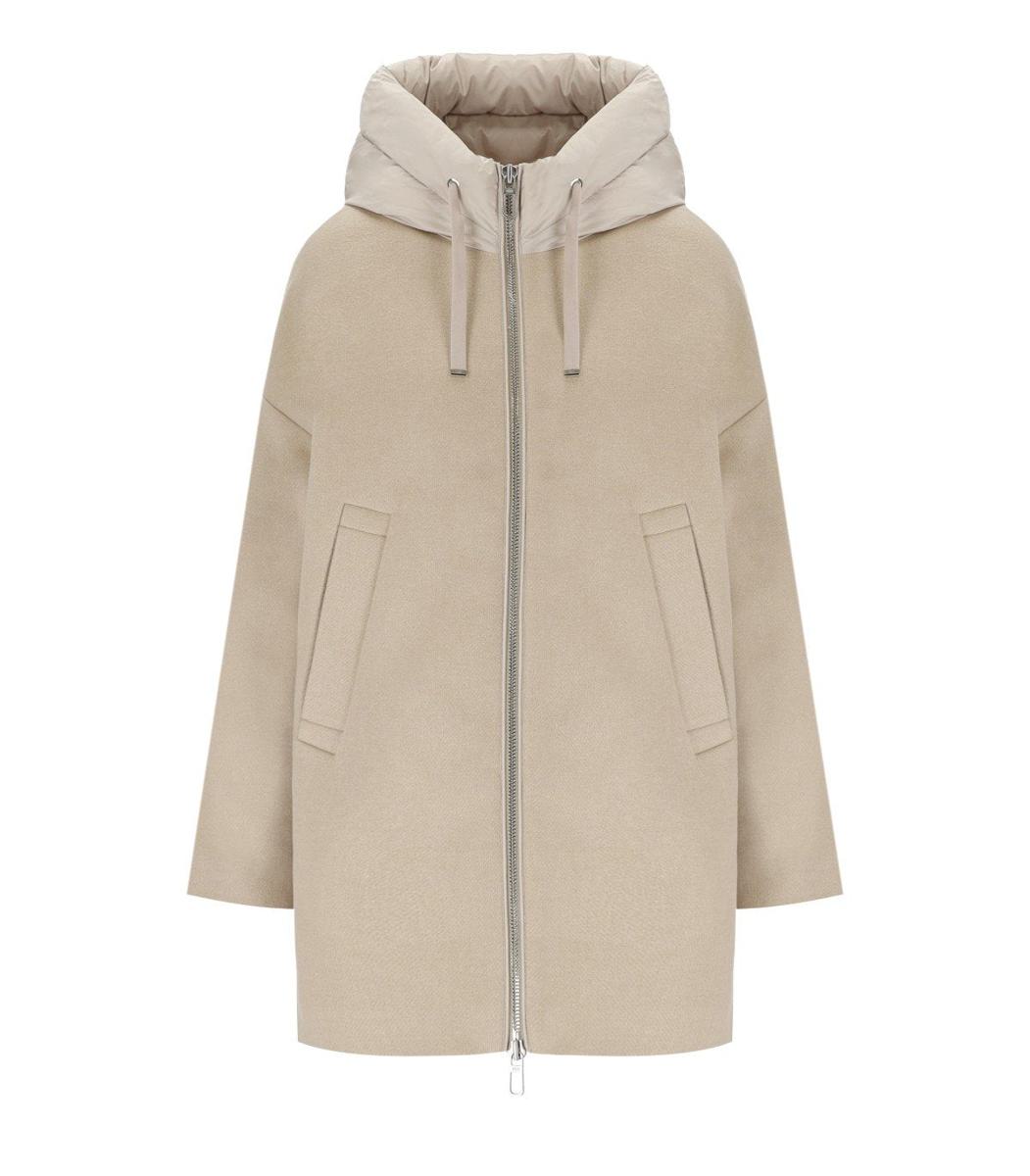 Duno Mayu Beige Hooded Jacket