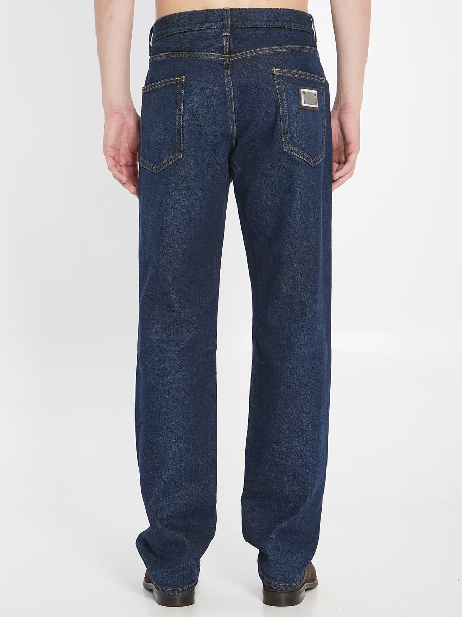 Denim Pants With Plaque