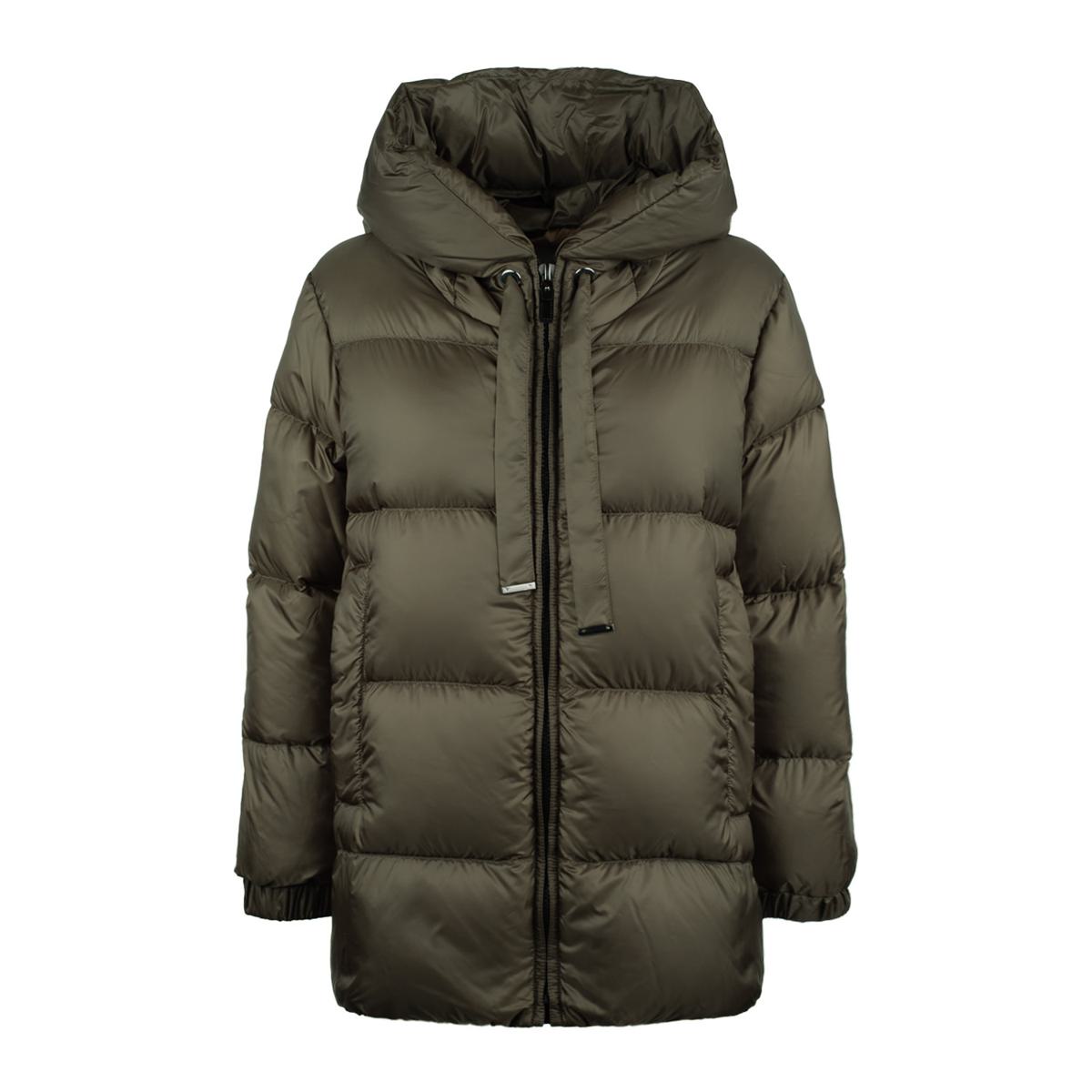 Max Mara Khaki Green Anti-Drip Canvas Down Jacket