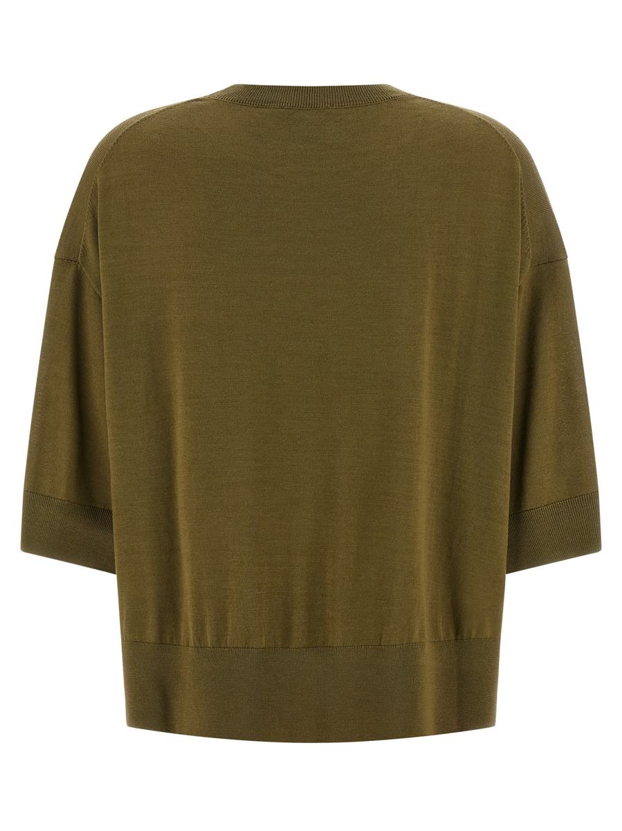 Nude Cropped Wool Sweater