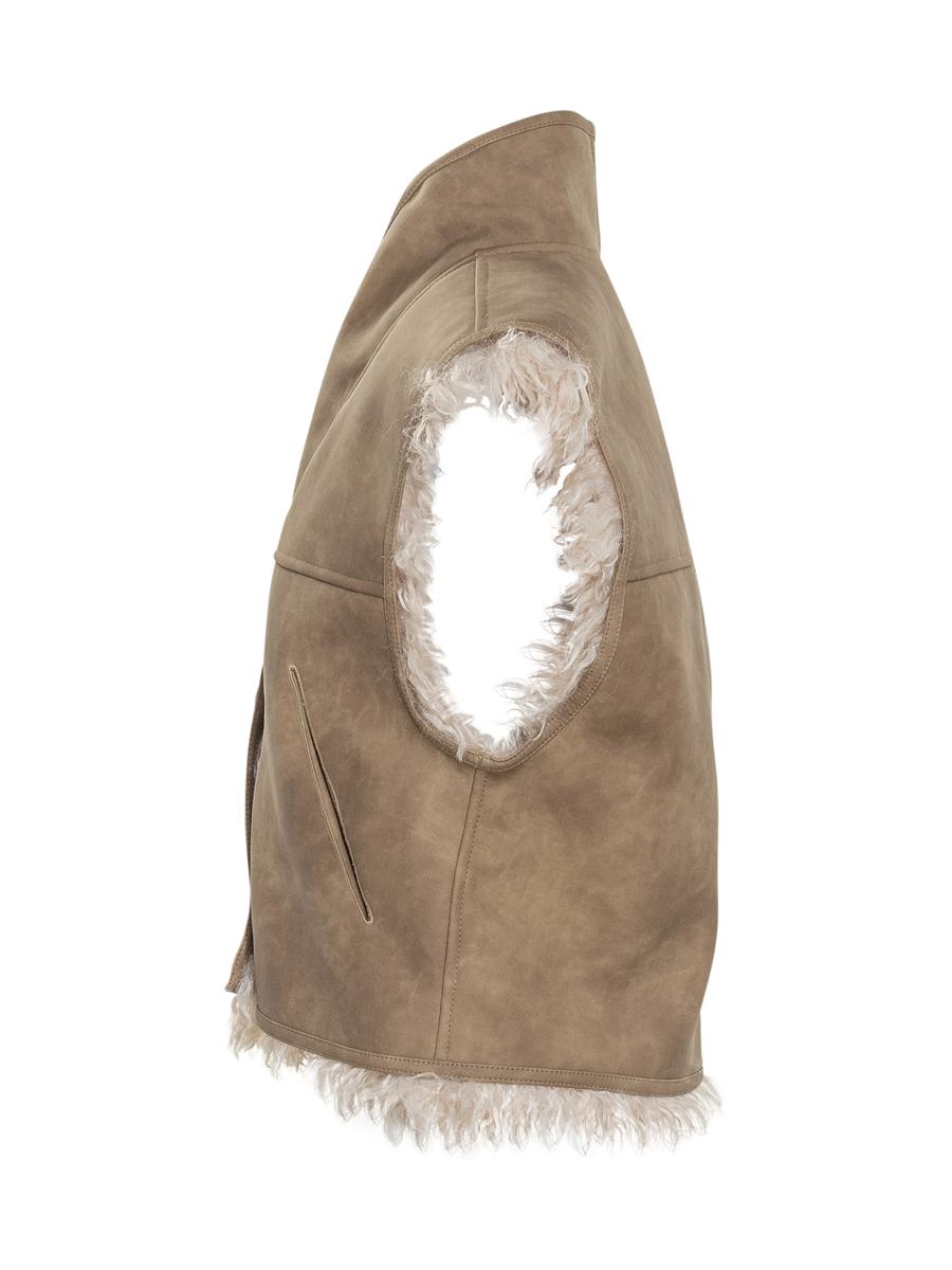 Isabel Marant Étoile Shearling Vest With High Collar Isabel Marant Étoile