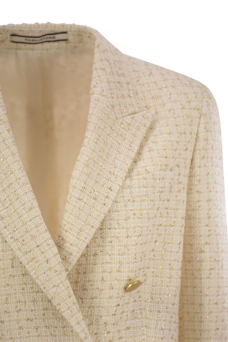 Tagliatore Double-Breasted Cotton-Blend Blazer