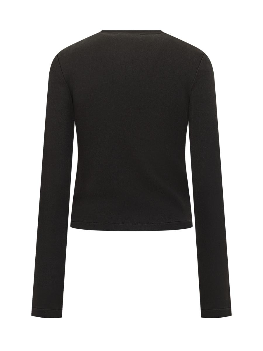 Iro Iro Black Top With Crossover Neckline