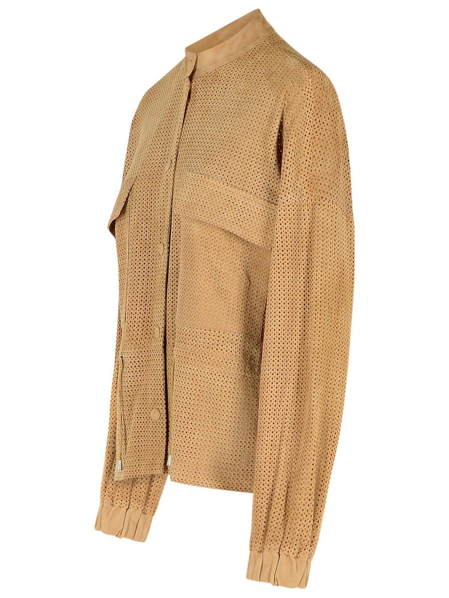 Bully Beige Leather Jacket