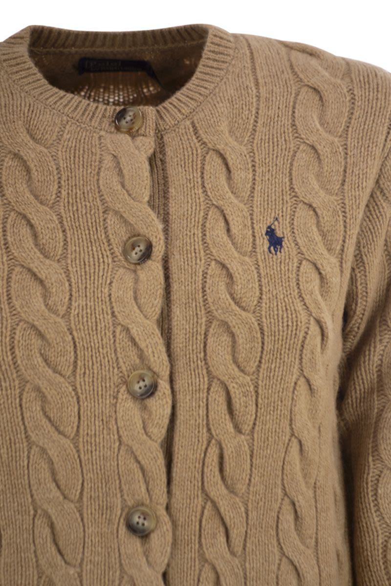 Polo Ralph Lauren Wool And Cashmere Cable Knit Cardigan