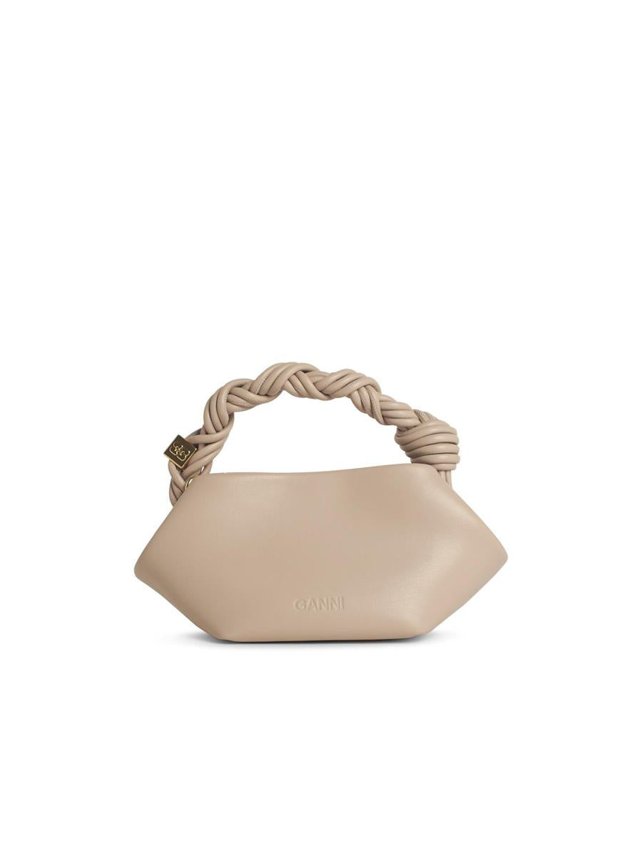 Ganni 'Bou' Mini Bag In Grey Leather Blend