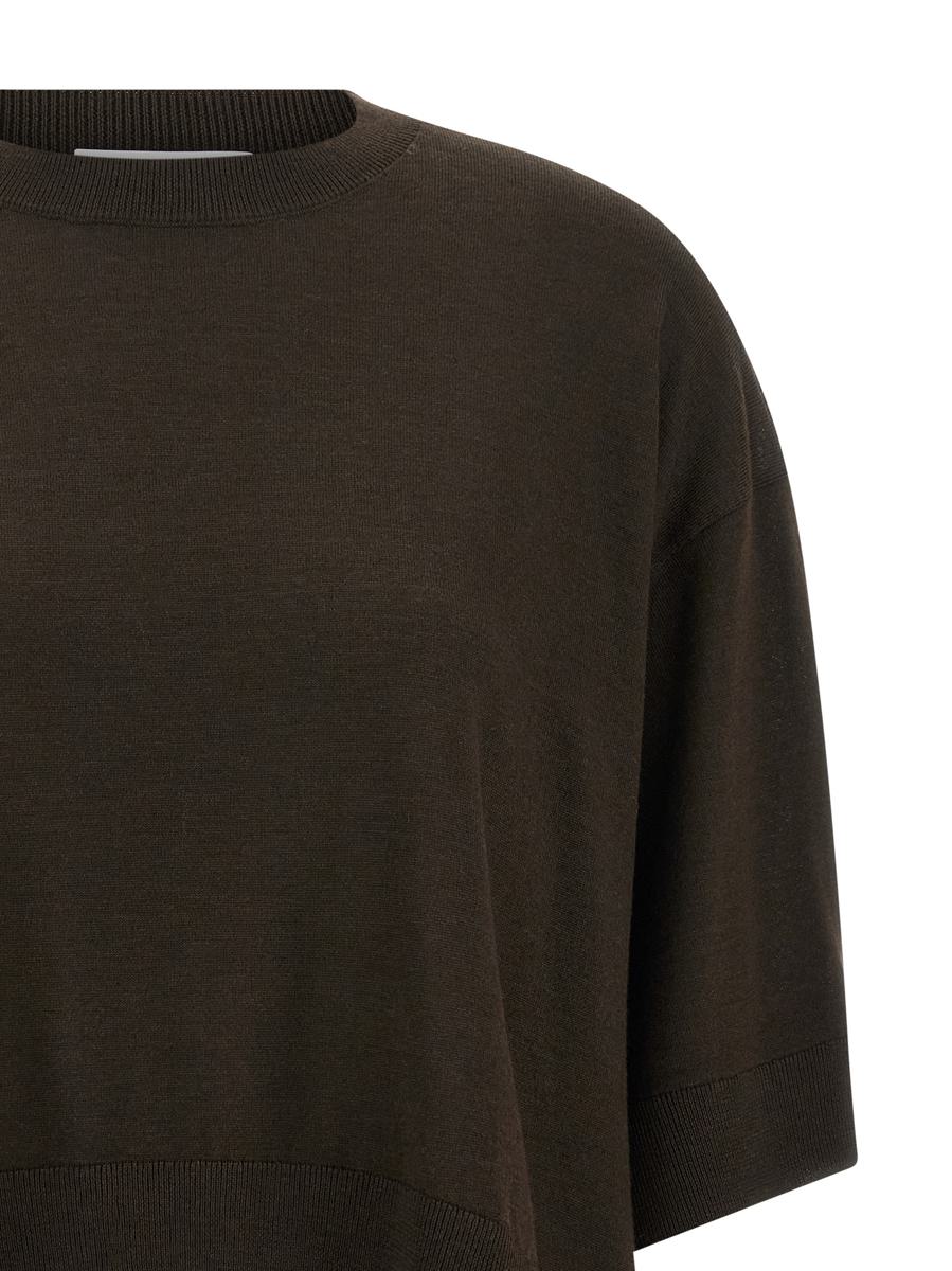 Nude Cropped Wool Sweater