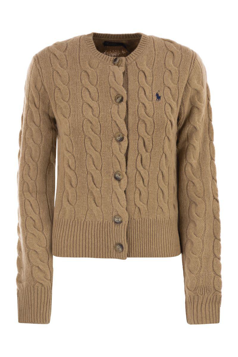 Polo Ralph Lauren Wool And Cashmere Cable Knit Cardigan