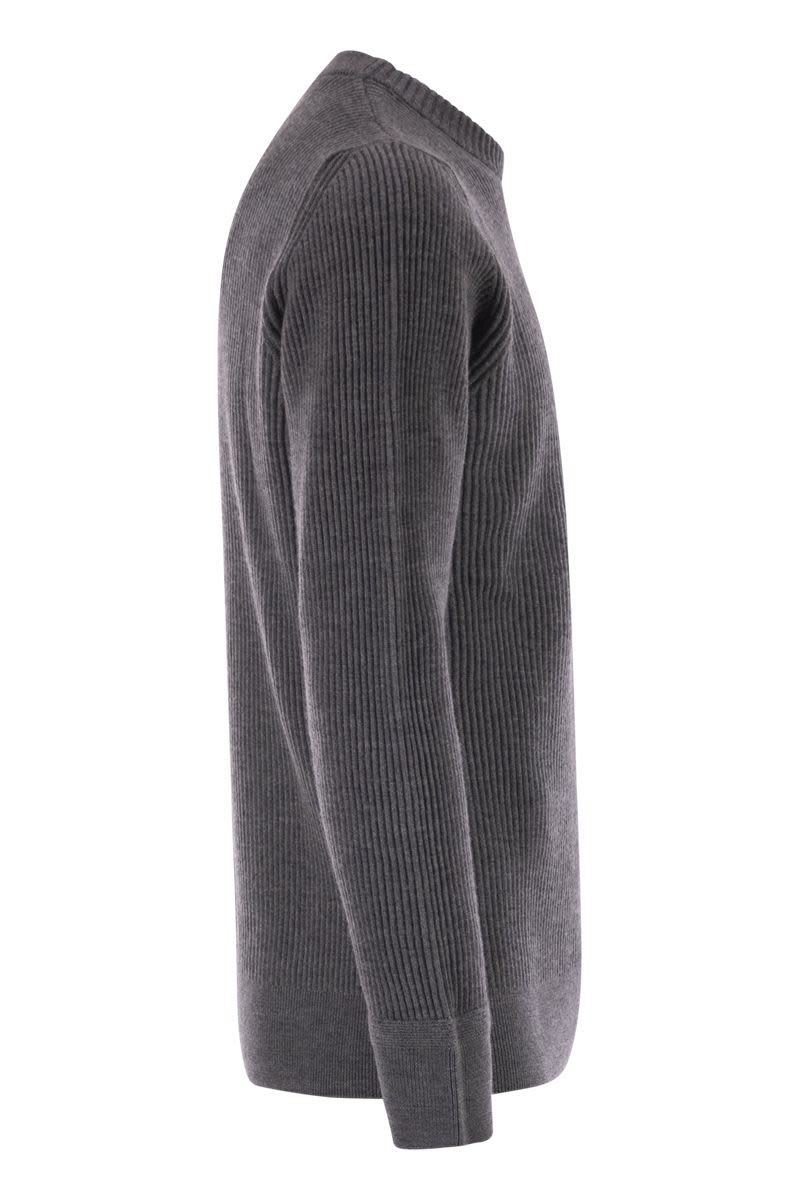 Stone Island Crew-Neck Jumper With Ribbed Edges