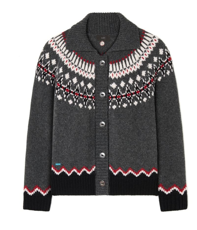 Alanui Sweet Winter Jacket Black Grey/Multicolo