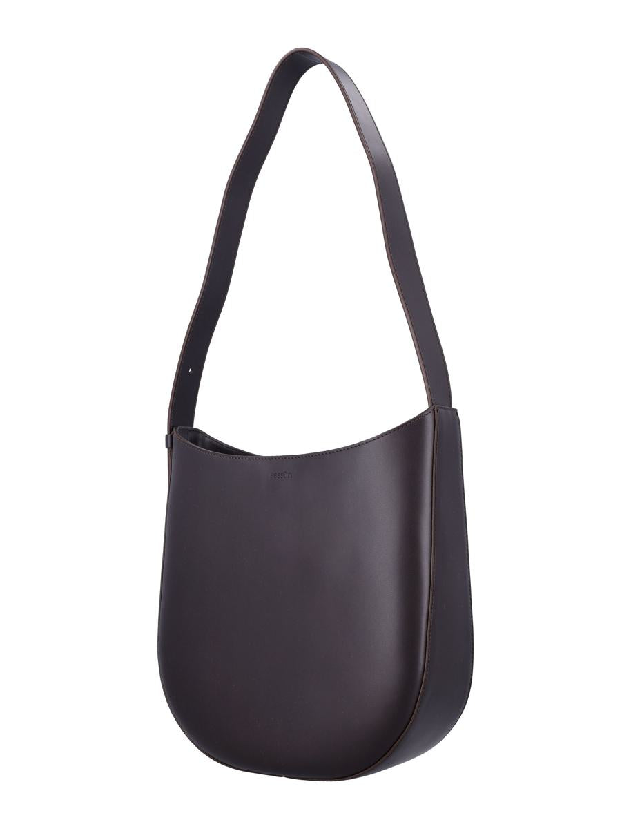 Sessun Leather Grandre Amo Hobo Bag With Bronze Details